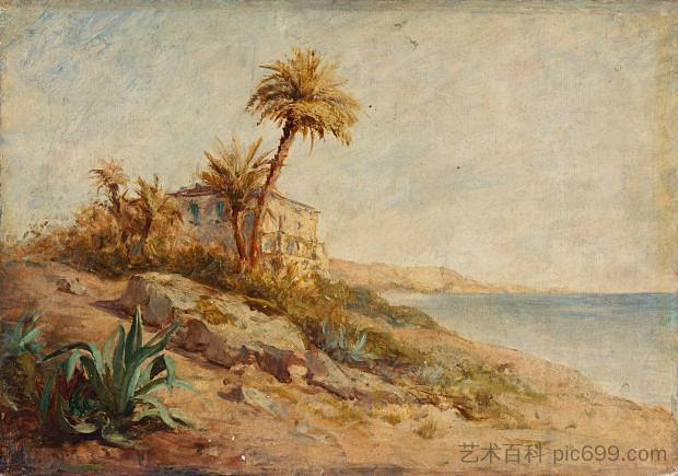 地中海沿岸风光 Mediterranean Coast Scene，纳撒尼尔磨练年轻人