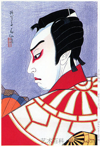 森田勘也 饰 狐狸忠信 饰 吉纲千本樱 Morita Kan'ya as Kitsune Tadanobu in Yoshitsune Senbon Zakura (1952)，名取俊泉