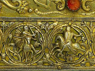狩猎弗里兹,骑士之战 Hunting Frieze, Battle of Riders (c.1200),凡尔登的尼古拉斯