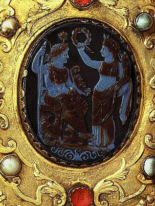 尼禄客串,基督之后的第一C. Nero Cameo, 1st C. after Christ (c.1200),凡尔登的尼古拉斯