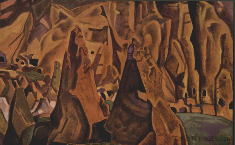 悬崖住宅（亚利桑那州） Cliff dwellings (Arizona) (1921; United States  )，尼古拉斯·罗瑞奇