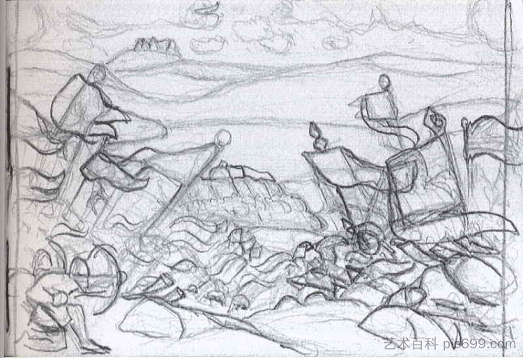 在克尔仁涅茨附近战斗 Fight near Kerzhenets (1910),尼古拉斯·罗瑞奇