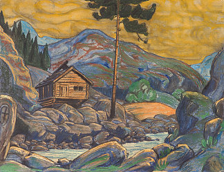 山上的小屋 Hut in the mountains (1911)，尼古拉斯·罗瑞奇