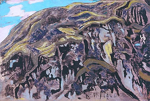 卡累利阿景观 Karelian landscape (1918)，尼古拉斯·罗瑞奇