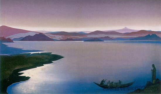 热内萨雷特湖 Lake of Gennesaret (c.1936)，尼古拉斯·罗瑞奇