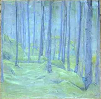 森林中的薄雾 Mist in the forest (1907)，尼古拉斯·罗瑞奇