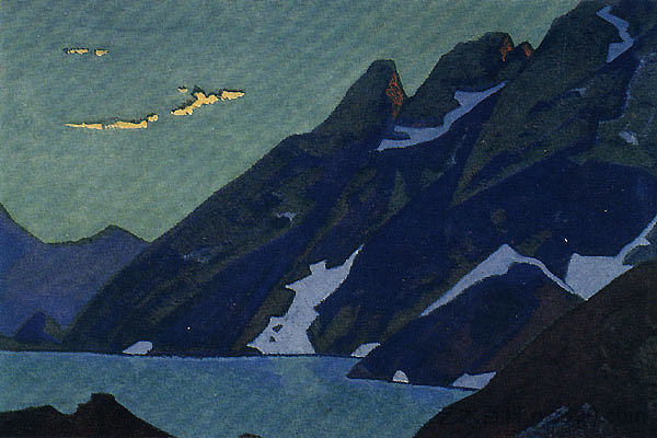 纳格湖。克什米尔。 Nag Lake. Kashmir. (1937)，尼古拉斯·罗瑞奇