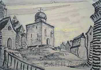 老城区 Old town (c.1903),尼古拉斯·罗瑞奇
