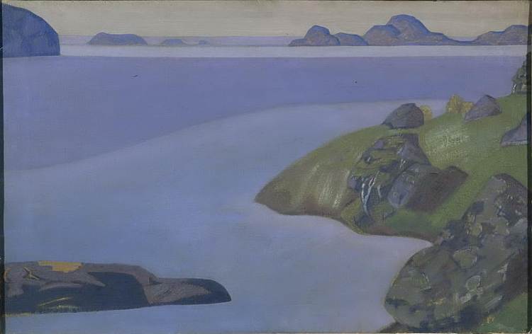 岩石海岸 Rocky seashore (1916)，尼古拉斯·罗瑞奇