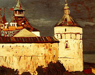 罗斯托夫·维利基。王室的阁楼。 Rostov Veliky. Attics of princely houses. (1903)，尼古拉斯·罗瑞奇
