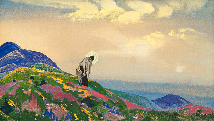 治疗师圣潘塔莱昂 Saint Pantaleon the Healer (1916)，尼古拉斯·罗瑞奇