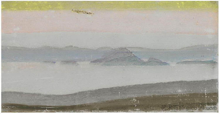 拉多加系列草图 Sketch for Ladoga series (1918)，尼古拉斯·罗瑞奇