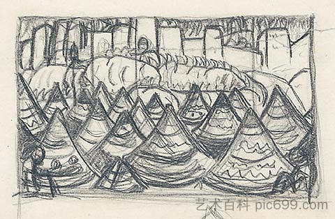 帐篷 Tents (c.1909)，尼古拉斯·罗瑞奇