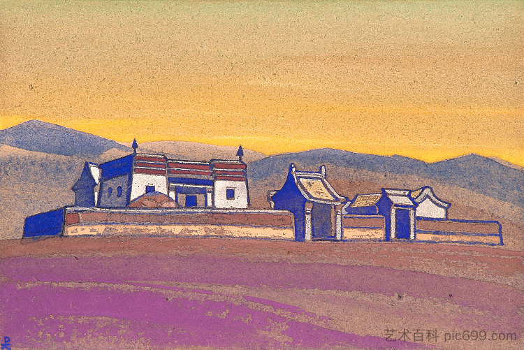 察干库雷。内蒙古。 Tsagaan-Kure. Inner Mongolia. (1936)，尼古拉斯·罗瑞奇