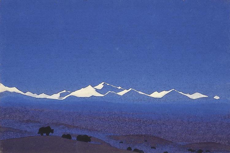 南山，西藏边疆 Nan Shan, Tibetan Frontier (1936)，尼古拉斯·罗瑞奇