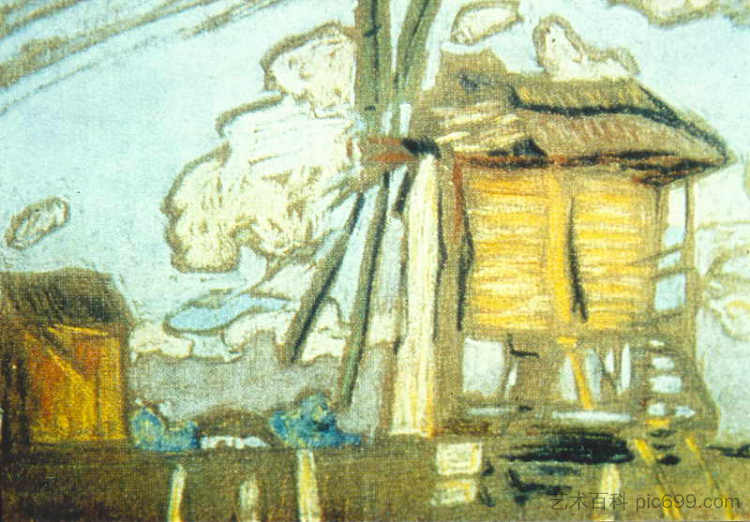 风车 Windmill (c.1910)，尼古拉斯·罗瑞奇