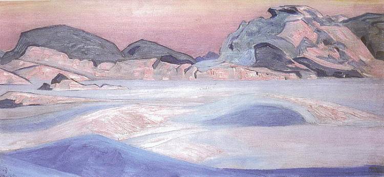 冬季景观 Winter landscape (1918)，尼古拉斯·罗瑞奇
