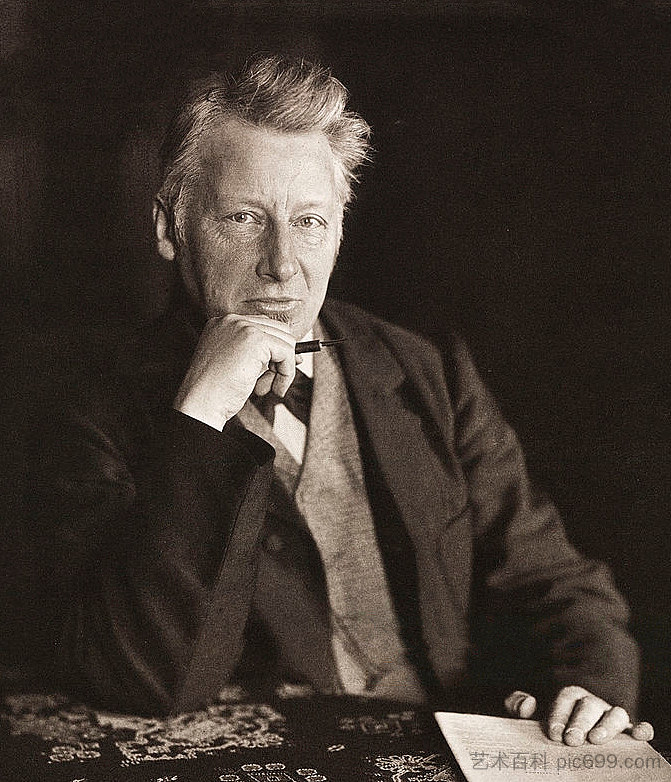 雅各布斯·亨里克斯·范特霍夫的肖像，坐着，看着相机。 Portrait of Jacobus Henricus Van 't Hoff, Seated, Looking into Camera. (1904)，尼古拉·佩尔沙伊德