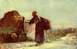 背着包的法国农妇 French peasant woman with a bag on her back，尼古拉·格里戈里斯丘