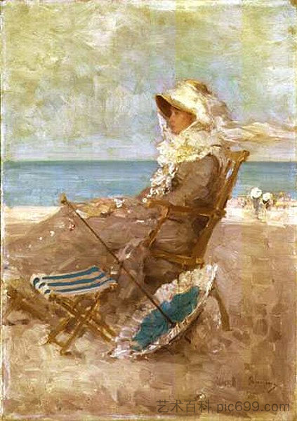 海边的女人 Woman on the Seashore (1881)，尼古拉·格里戈里斯丘