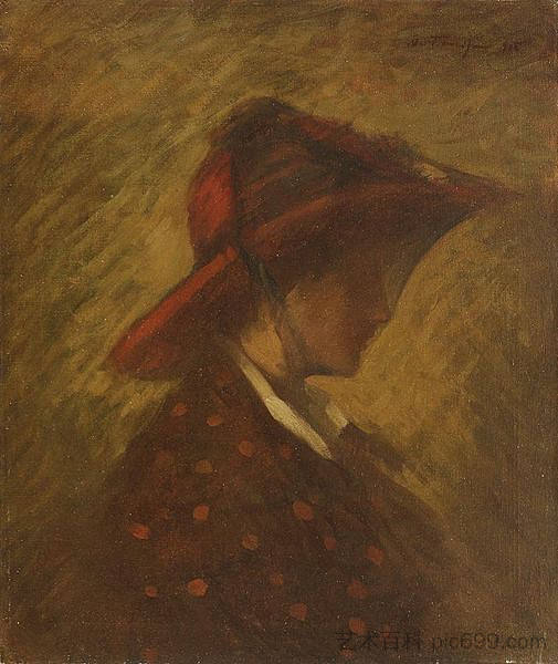 戴面纱的女士 Lady with veil (1915)，尼古拉托尼扎