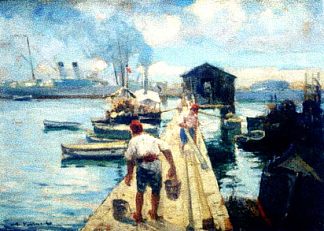 康斯坦察港的海洋景观 Marine landscape of Constanta port，尼古拉·佛蒙特