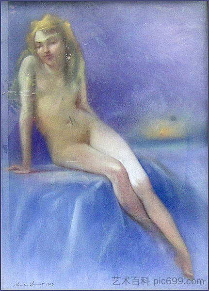裸体坐姿 Nude sitting (1902)，尼古拉·佛蒙特