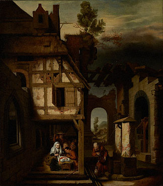 牧羊人的崇拜 Adoration of the Shepherds (1660)，尼古拉斯·马斯