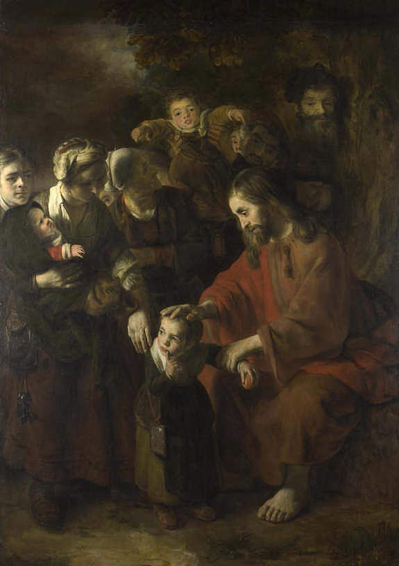 基督祝福孩子们 Christ Blessing the Children (1653)，尼古拉斯·马斯