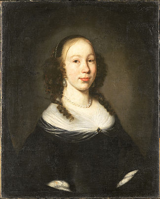 一个年轻女子的肖像 Portrait of a Young Woman (1665)，尼古拉斯·马斯