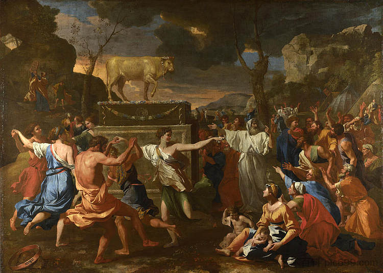 金牛犊的崇拜 The Adoration of the Golden Calf (1634),尼古拉斯·普桑
