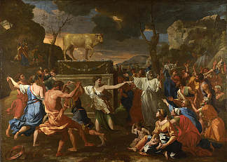 金牛犊的崇拜 The Adoration of the Golden Calf (1634)，尼古拉斯·普桑