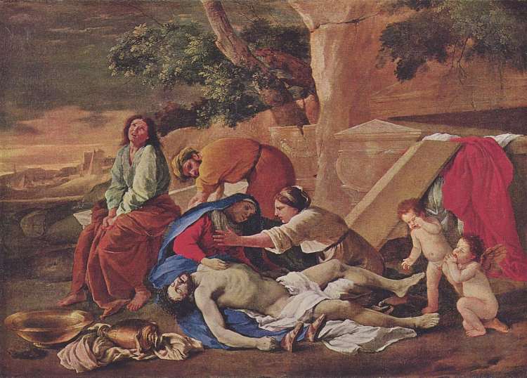为基督的身体哀悼 Lamentation over the Body of Christ (1628 - 1629)，尼古拉斯·普桑