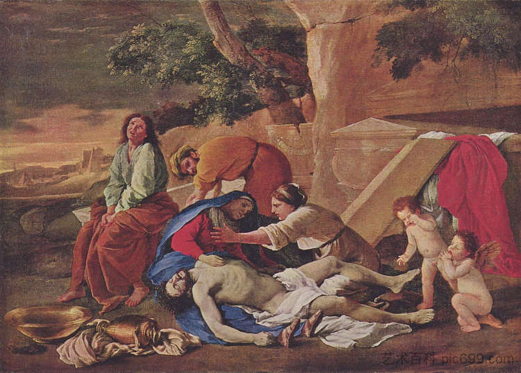 为基督的身体哀悼 Lamentation over the Body of Christ (1628 - 1629)，尼古拉斯·普桑