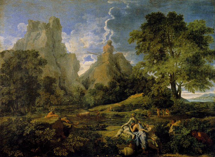 波利菲摩斯的风景 Landscape with Polyphemus (1649)，尼古拉斯·普桑