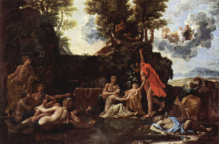 巴克斯的诞生 The birth of Bacchus (1657)，尼古拉斯·普桑