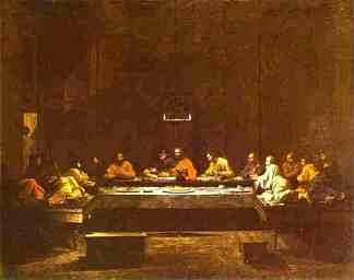 最后的晚餐 The Last Supper (1640 – 1649)，尼古拉斯·普桑