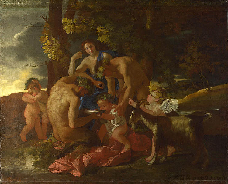 巴克斯的培育 Nurture of Bacchus (c.1630 - 1635),尼古拉斯·普桑