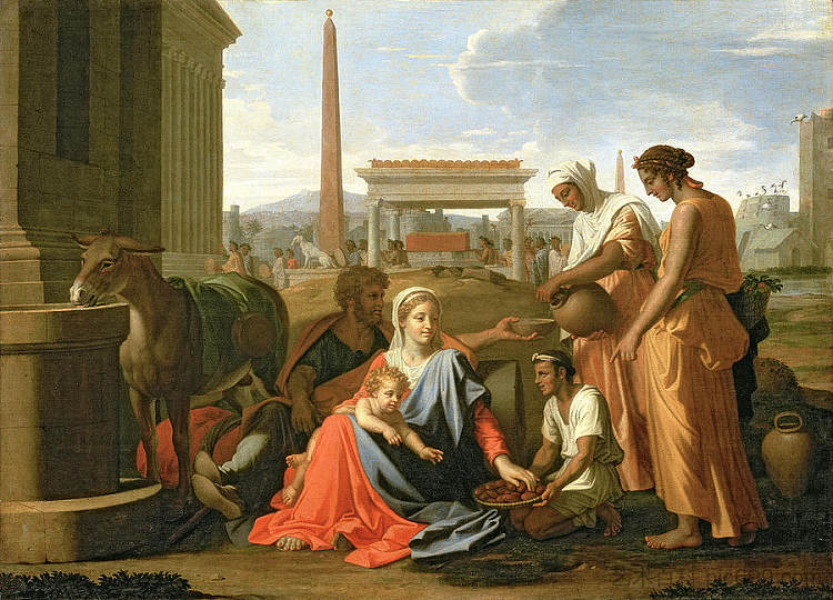 其余的在飞往埃及的航班上 The Rest on the Flight into Egypt，尼古拉斯·普桑