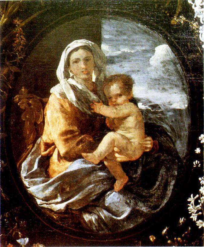 处女与圣婴 Virgin and Child (c.1625 - 1627)，尼古拉斯·普桑