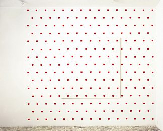 50号画笔的印记以30厘米的固定间隔重复。 Imprints of a No. 50 Paintbrush Repeated at Regular Intervals of 30 cm. (2004)，尼勒托罗尼