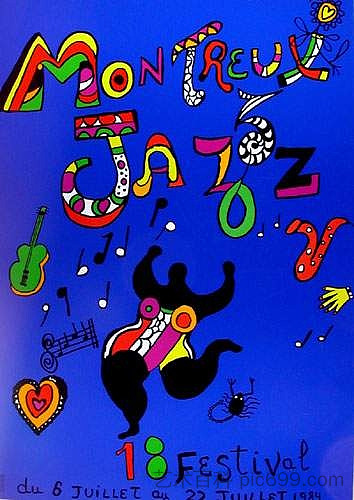 第18届蒙特勒爵士音乐节（海报） 18th Montreux jazz festival (Poster) (1984)，妮基·桑法勒