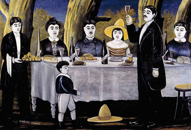 家庭盛宴 Family feast (1907)，皮罗斯马尼