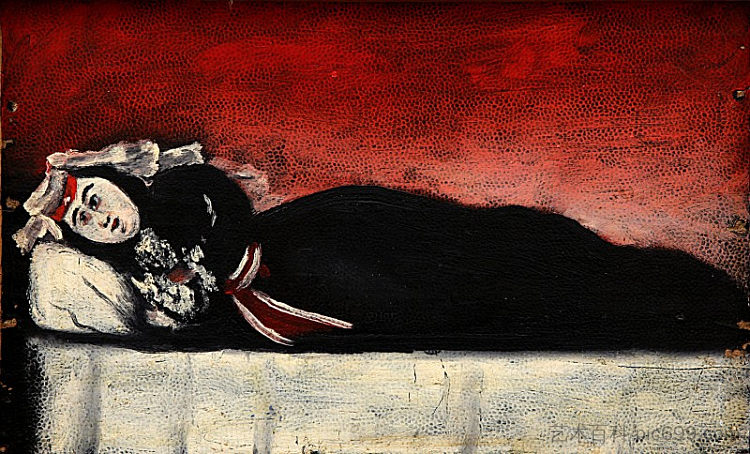 沙发上的格鲁吉亚女人 Georgian woman on a couch,皮罗斯马尼