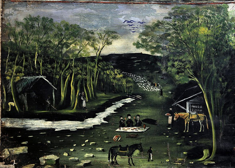 白木(六幅画作中的挂毯的一部分) Shiraki (part of Tapestry in six paintings),皮罗斯马尼