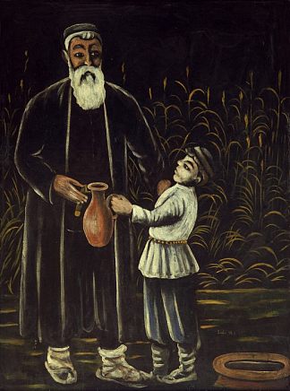 农民和他的儿子 Peasant and his son (1908)，皮罗斯马尼