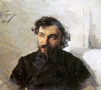 艺术家伊万·波希托诺夫的肖像 Portrait of Artist Ivan Pokhitonov (1882)，尼古莱·库兹涅佐夫