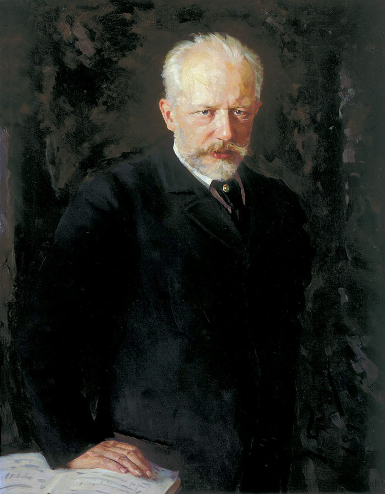 作曲家彼得·伊里奇·柴可夫斯基的肖像 Portrait of the composer Pyotr Ilyich Tchaikovsky (1893; Russian Federation ),尼古莱·库兹涅佐夫