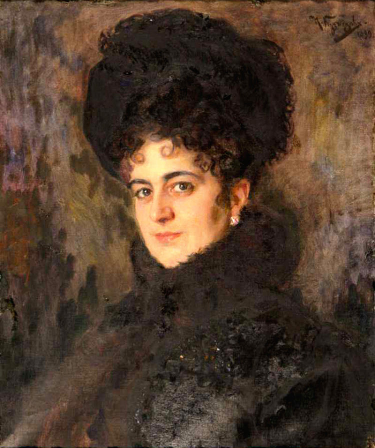 拉基尔·谢苗诺夫娜·伊萨科维奇的肖像 Portrait of Rakhil Semenovna Isakovich (1899; Russian Federation  )，尼古莱·库兹涅佐夫