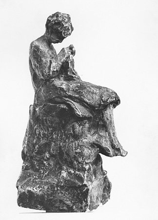 女孩针织 Girl knitting (1898)，尼古拉斯·吉热斯